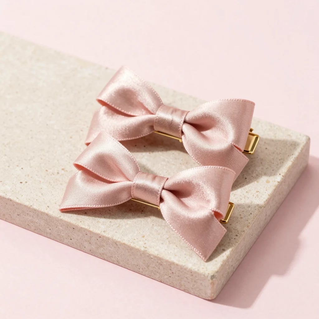 Satin Bow Clips